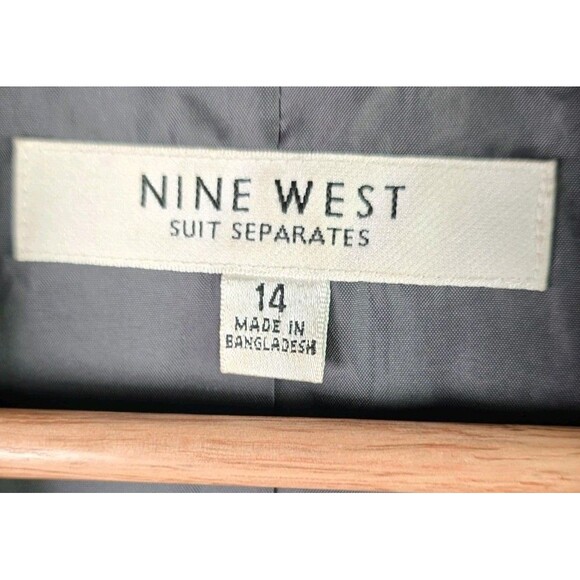 Nine West Gray Blazer Jacket 14 Double Vent Classic Career Wear Tailored Lined - Picture 3 of 16